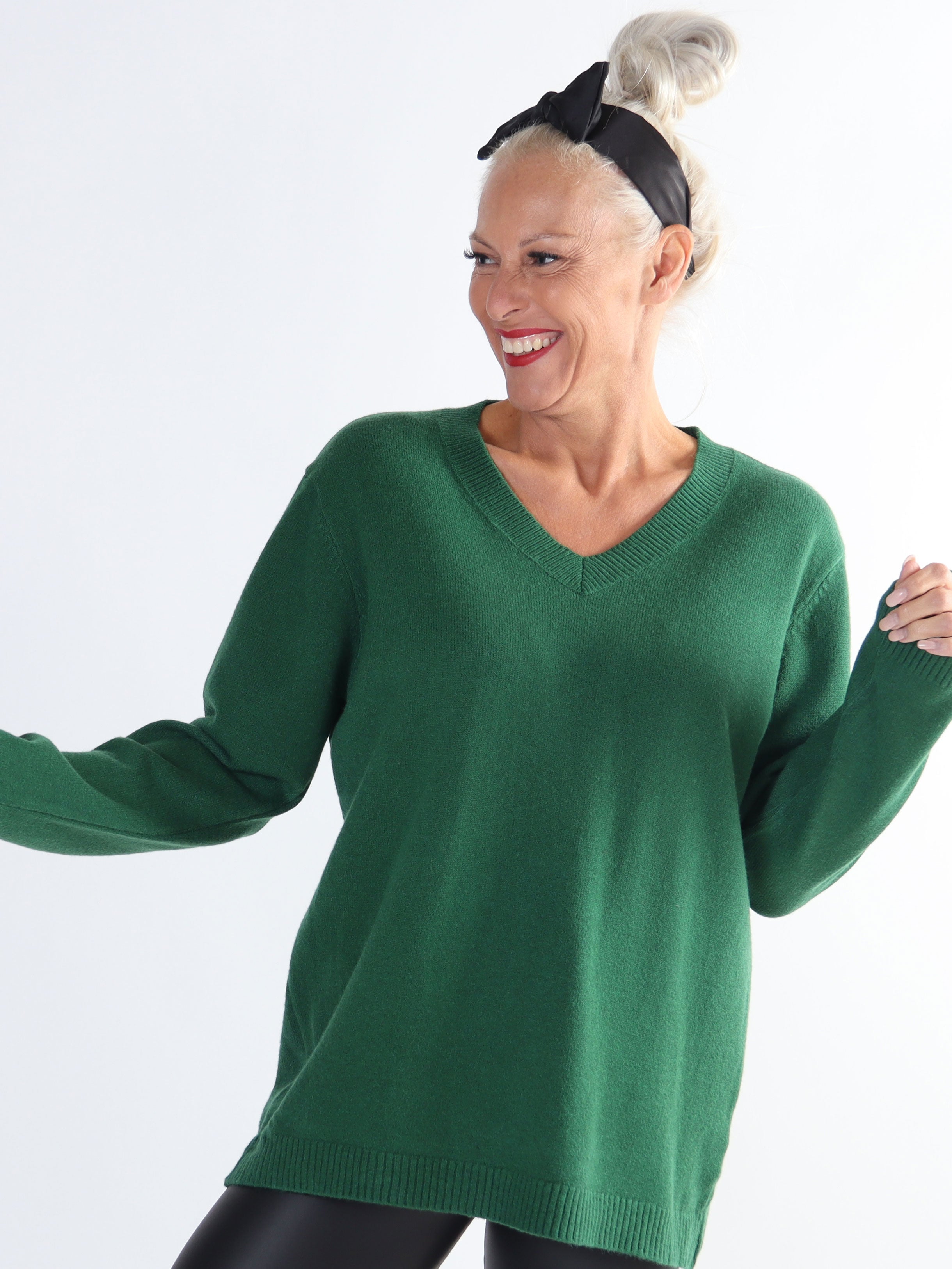 Tamara - Mjuk tröja med liten v-ringning